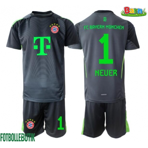 Bayern Munich Manuel Neuer #1 Målvakt Bortaställ Barn 2025-26 Kortärmad (+ Korta byxor)